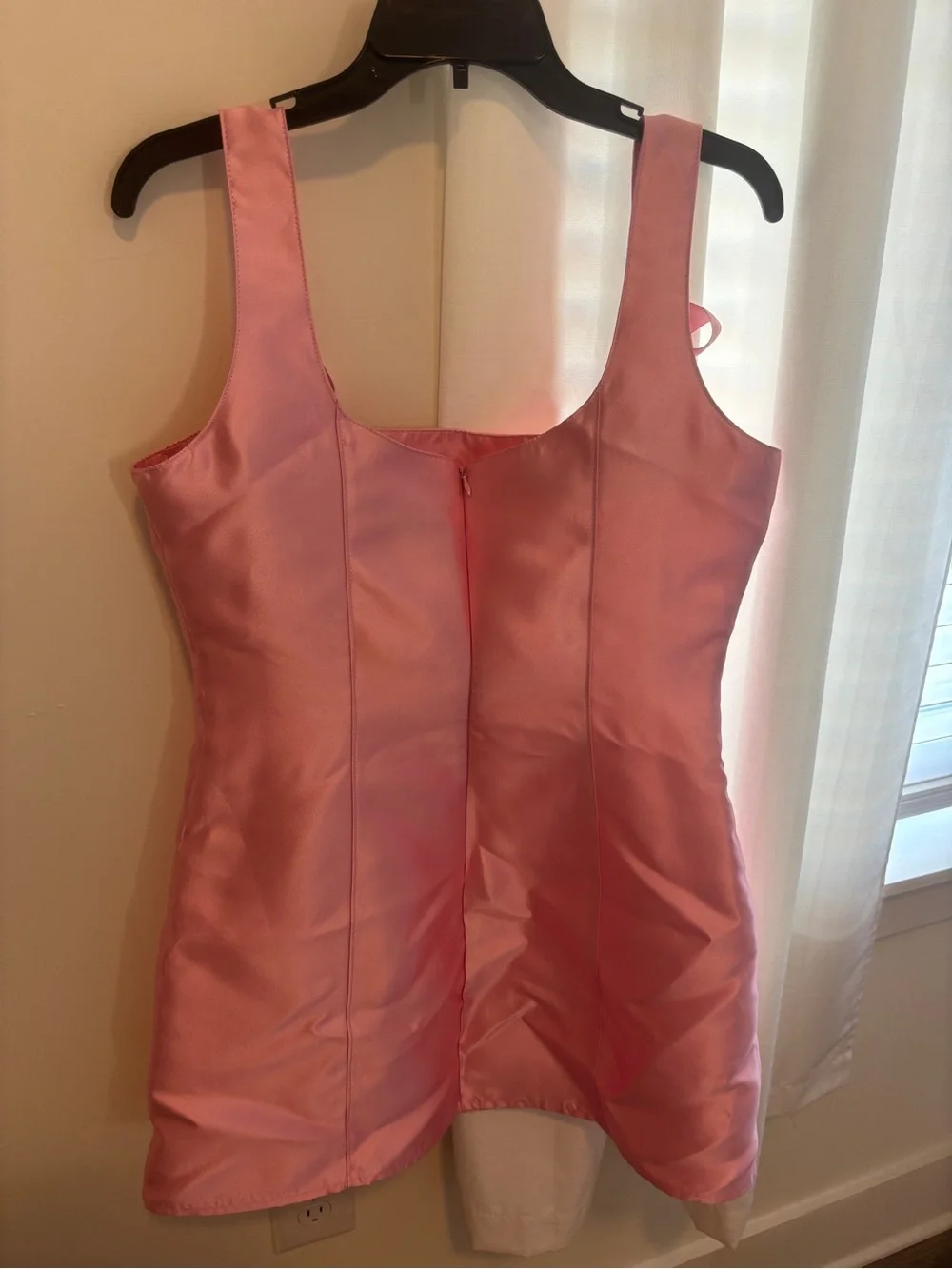 Dolls kill Pink Satin Tie-Strap Mini Dress
